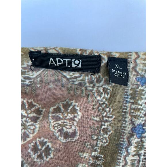 APT. 9, SIZE XL, BROWN MULTI SLEEVELESS TOP - Picture 3 of 3